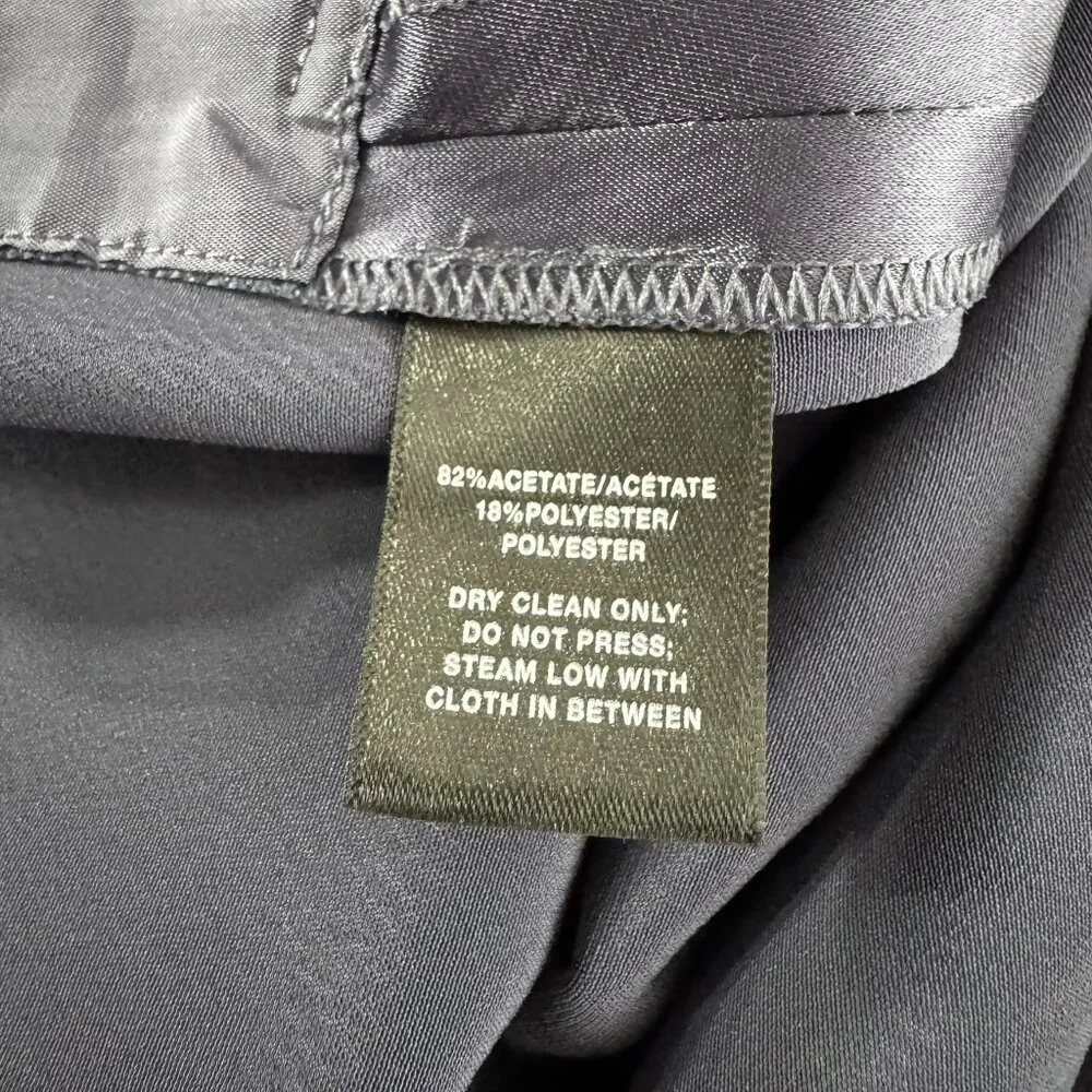 Lafayette 148 Satin Pants Womens‎ Size 16W Blue Acetate Blend NWT PT-2707